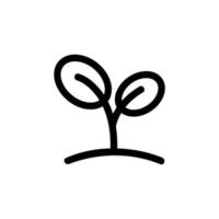 våren planta ikon vektor. isolerade kontur symbol illustration vektor