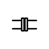 VVS rör ikon vektor. isolerade kontur symbol illustration vektor