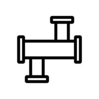 Symbolvektor für Sanitärrohre. isolierte kontursymbolillustration vektor