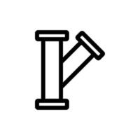 VVS rör ikon vektor. isolerade kontur symbol illustration vektor