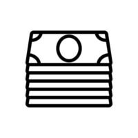 ein Stapel Banknoten Symbol Vektor Umriss Illustration