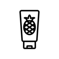 Ananas-Creme-Symbol Vektor-Umriss-Illustration vektor