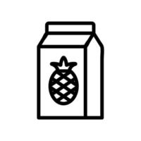 Ananas-Joghurt-Symbol Vektor-Umriss-Illustration vektor