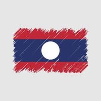 laos flagga penseldrag. National flagga vektor