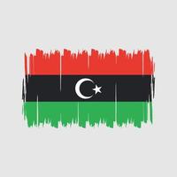 libyens flagga borste. National flagga vektor
