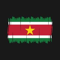 Bürste der Surinam-Flagge. Nationalflagge vektor