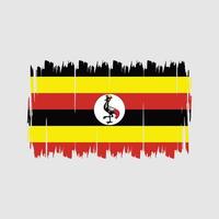 uganda flaggborste. National flagga vektor