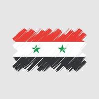 syrien flaggborste. National flagga vektor