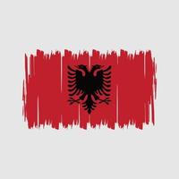 Albaniens flaggborste. National flagga vektor