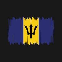 Barbados flagga borste. National flagga vektor