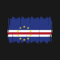 Bürste der Kap-Verde-Flagge. Nationalflagge vektor