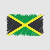 jamaica flagga penseldrag. National flagga vektor