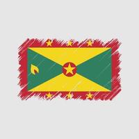 grenada flagga penseldrag. National flagga vektor