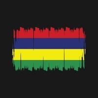 mauritius flagga borste. National flagga vektor