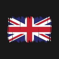 Flaggenbürste des Vereinigten Königreichs. Nationalflagge vektor