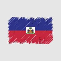 Pinselstriche der Haiti-Flagge. Nationalflagge vektor