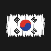 Bürste der Südkorea-Flagge. Nationalflagge vektor