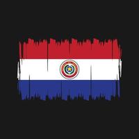Bürste der paraguayischen Flagge. Nationalflagge vektor