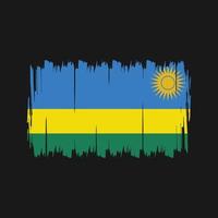 ruanda flag pinsel. Nationalflagge vektor