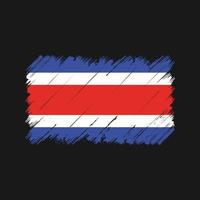 pinselstriche mit costa rica-flagge. Nationalflagge vektor