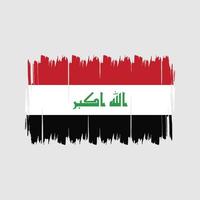 Irak-Flagge-Pinsel. Nationalflagge vektor