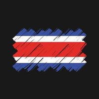 pinselstriche mit costa rica-flagge. Nationalflagge vektor