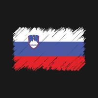 slovenien flagga penseldrag. National flagga vektor