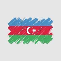 azerbajdzjans flagga penseldrag. National flagga vektor