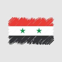 syriens flagga penseldrag. National flagga vektor