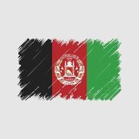 afghanska flaggan penseldrag. National flagga vektor