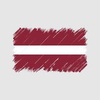 Pinselstriche der lettischen Flagge. Nationalflagge vektor