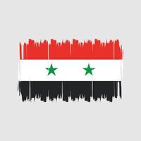 syrische Flaggenbürste. Nationalflagge vektor