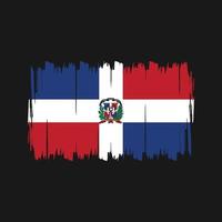 dominikanska republikens flaggborste. National flagga vektor