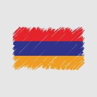 armenien flagga penseldrag. National flagga vektor