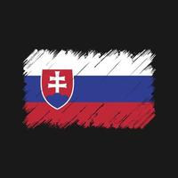 Slovakien flagga penseldrag. National flagga vektor