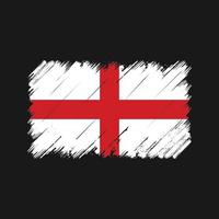 England Flagge Pinselstriche. Nationalflagge vektor