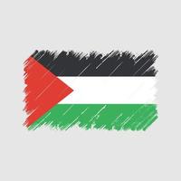 Pinselstriche der Palästina-Flagge. Nationalflagge vektor