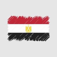 Pinselstriche der ägyptischen Flagge. Nationalflagge vektor