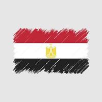 Egyptens flagga penseldrag. National flagga vektor