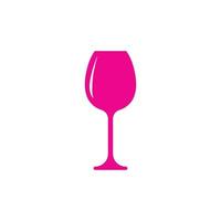 eps10 rosa vektor bägare glas ikon isolerad på vit bakgrund. vattendricksglassymbol i en enkel platt trendig modern stil för din webbdesign, logotyp, piktogram och mobilapplikation