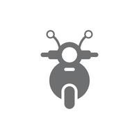 eps10 graues Vektor-Motorrad-Vorderansicht-Symbol isoliert auf weißem Hintergrund. Scooter-Symbol in einem einfachen, flachen, trendigen, modernen Stil für Ihr Website-Design, Logo, Piktogramm und mobile Anwendung vektor