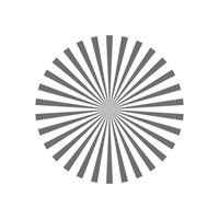 eps10 graues Vektor-Starburst-Formsymbol isoliert auf weißem Hintergrund. Linienstrahlen-Symbol in einem einfachen, flachen, trendigen, modernen Stil für Ihr Website-Design, Logo und mobile Anwendung vektor