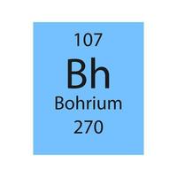 Bohrium-Symbol. chemisches Element des Periodensystems. Vektor-Illustration. vektor