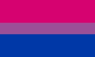 Flagge des bisexuellen Stolzes. Vektor-Illustration. vektor