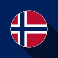 landet norge. norges flagga. vektor illustration.