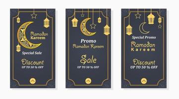 Social Media Post Stories Sale Banner Ramadan Kareem vektor