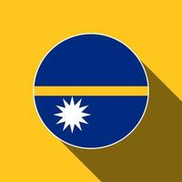 Land Nauru. Nauru-Flagge. Vektor-Illustration. vektor