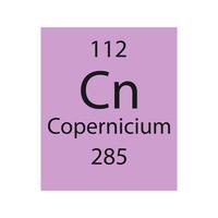 Copernicium-Symbol. chemisches Element des Periodensystems. Vektor-Illustration.