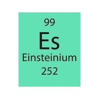 Einsteinium-Symbol. chemisches Element des Periodensystems. Vektor-Illustration. vektor