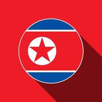 land nordkorea. nordkoreas flagga. vektor illustration.